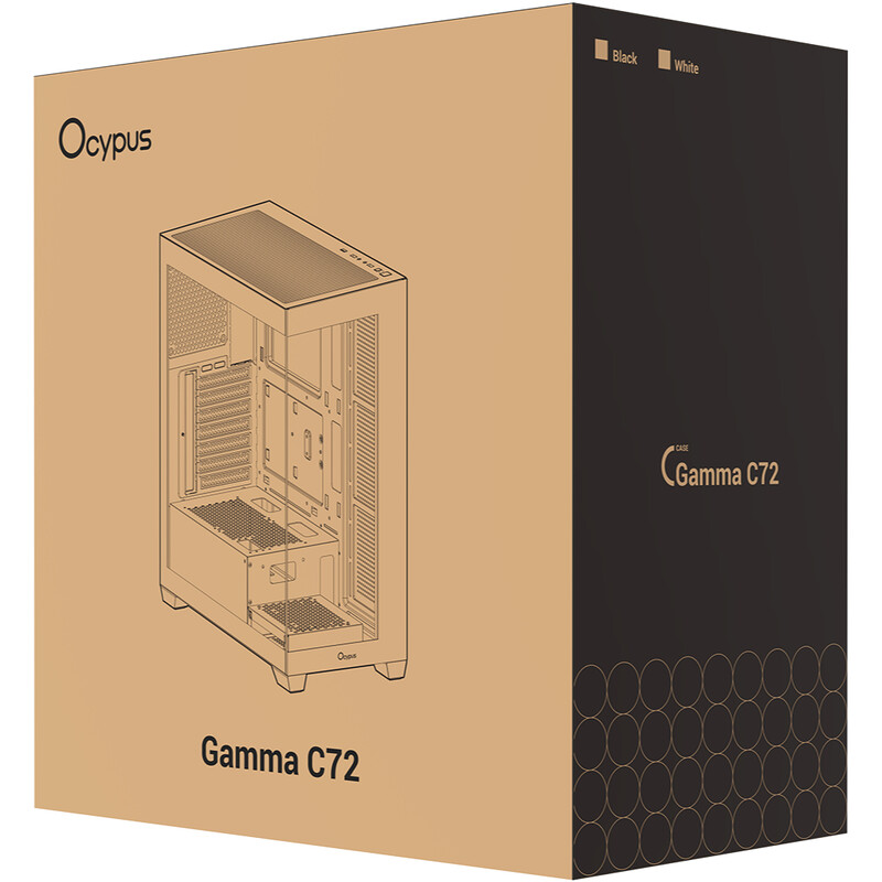 Корпус Ocypus Gamma C72 Black без БЖ (GAMMA-C72-BKD000XX-GL)