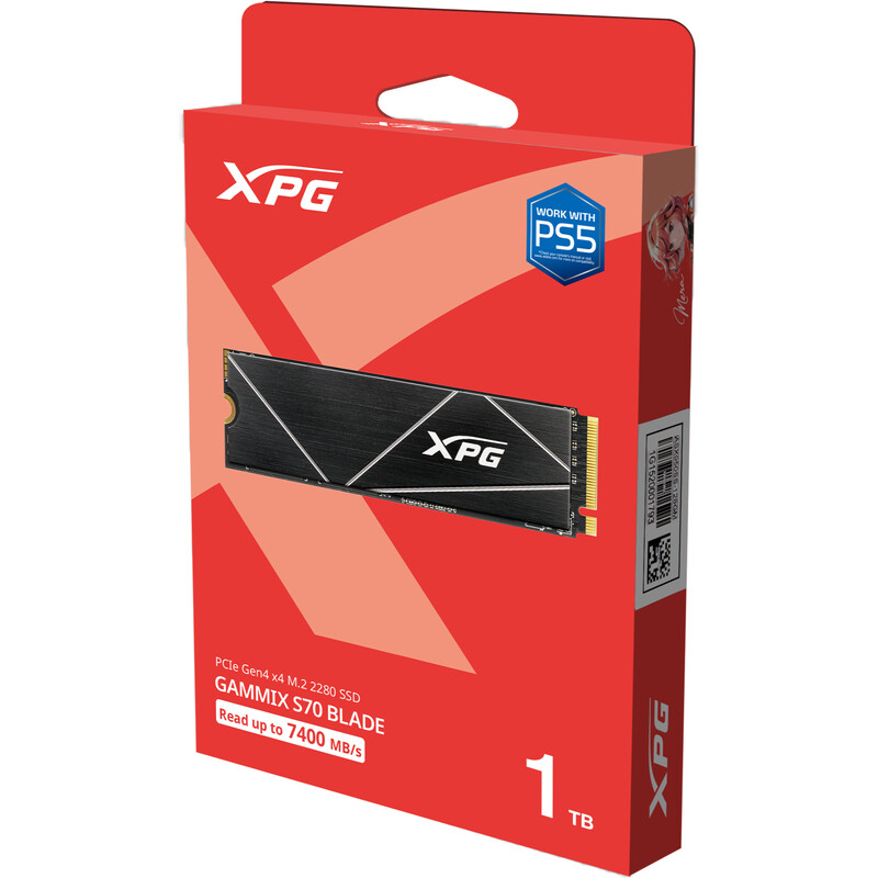 Накопитель SSD 1TB A-Data XPG Gammix S70 Blade M.2 2280 PCIe 4.0 x4 3D NAND TLC (AGAMMIXS70B-1T-CS)
