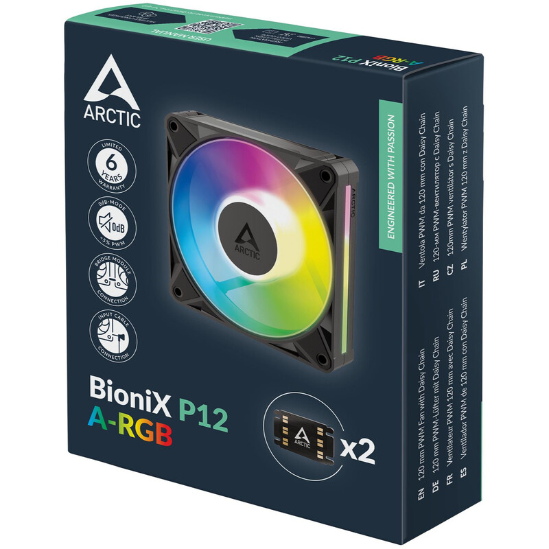 Вентилятор Arctic BioniX P12 A-RGB Black (ACFAN00335A)