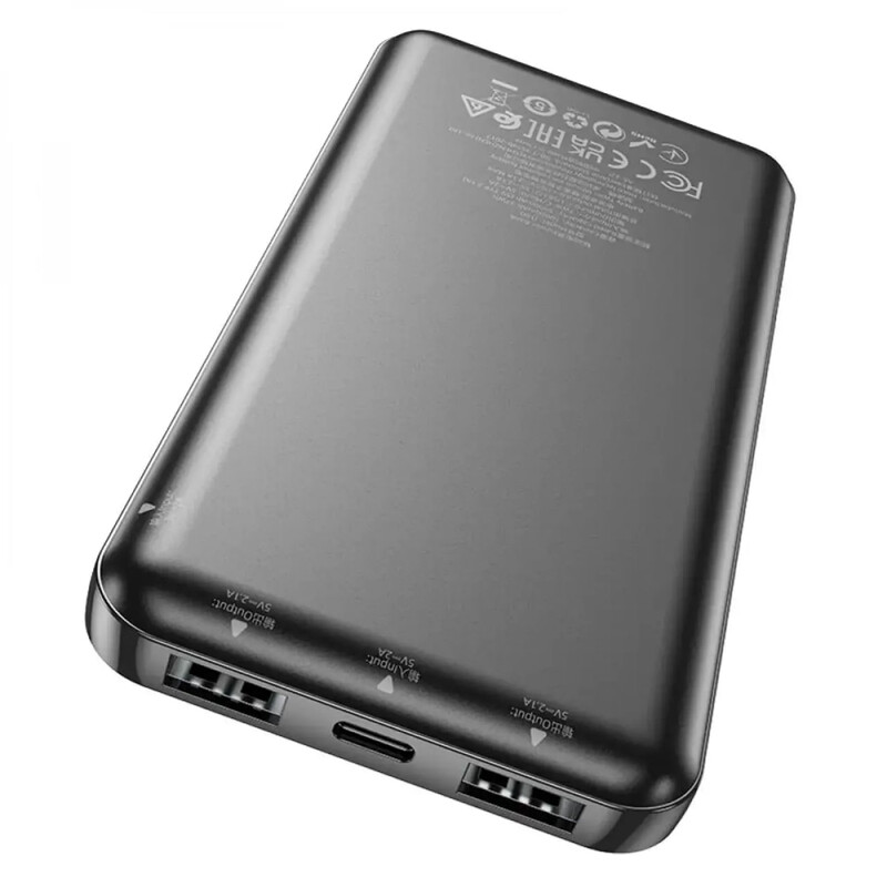Універсальна мобільна батарея Hoco J100 10000mAh, 10W Black (6931474783561)