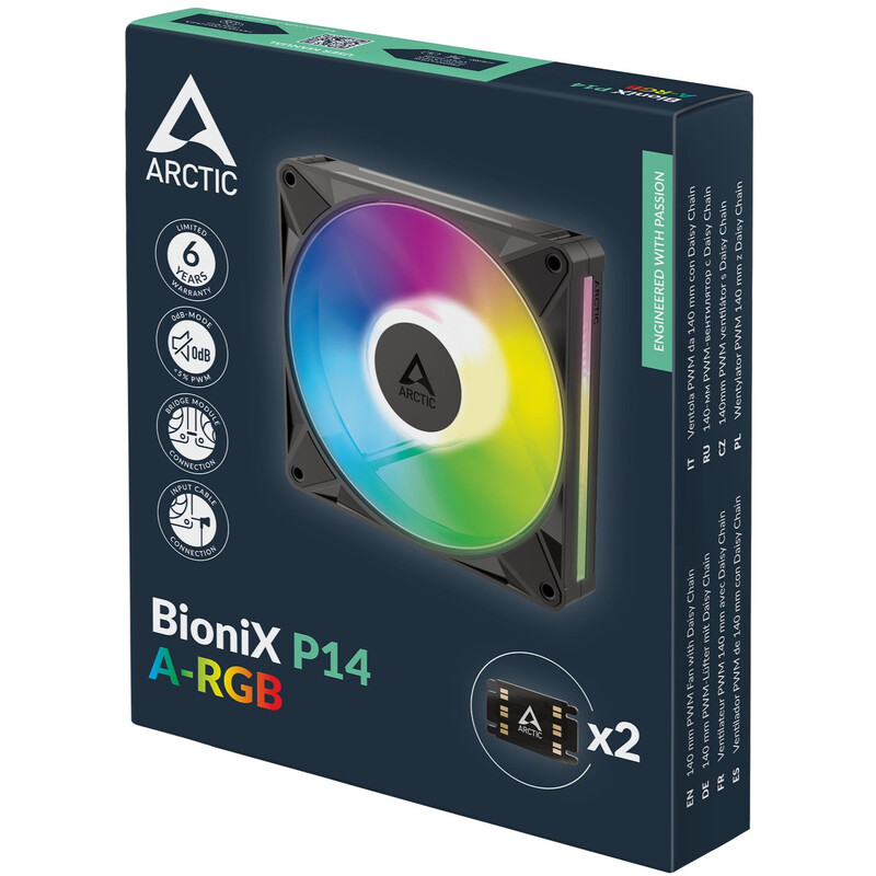 Вентилятор Arctic BioniX P14 A-RGB Black (ACFAN00339A)