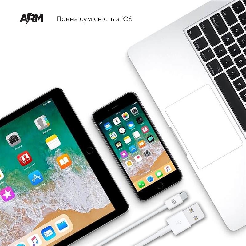 Кабель ArmorStandart AMD718 USB-C to USB Cable 1m white (ARM58529)