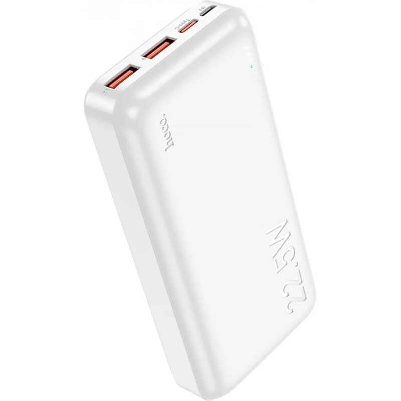 Універсальна мобільна батарея Hoco J101A Astute 20000mAh, 22.5W White (6931474782502)