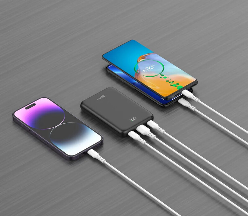 Универсальная мобильная батарея Atria 10000mAh, 22.5W Black (WPD-P91)