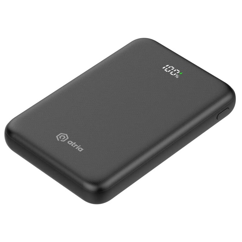 Универсальная мобильная батарея Atria 10000mAh, 22.5W Black (WPD-P91)