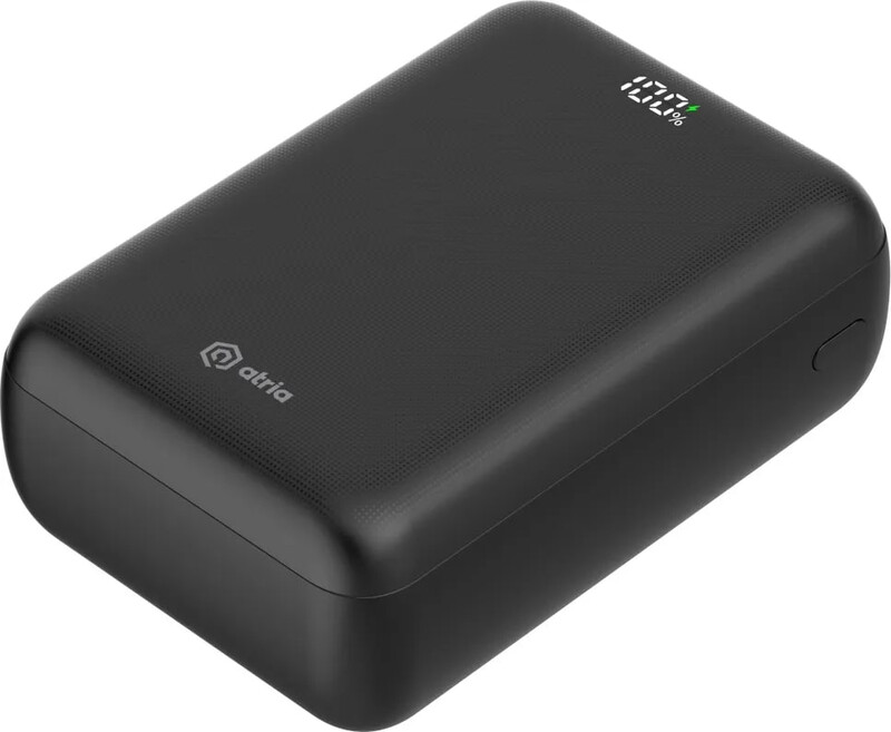 Універсальна мобільна батарея Atria 30000mAh, 22.5W Black (WPD-P93)
