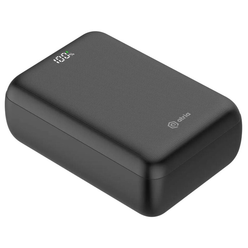 Універсальна мобільна батарея Atria 30000mAh, 22.5W Black (WPD-P93)