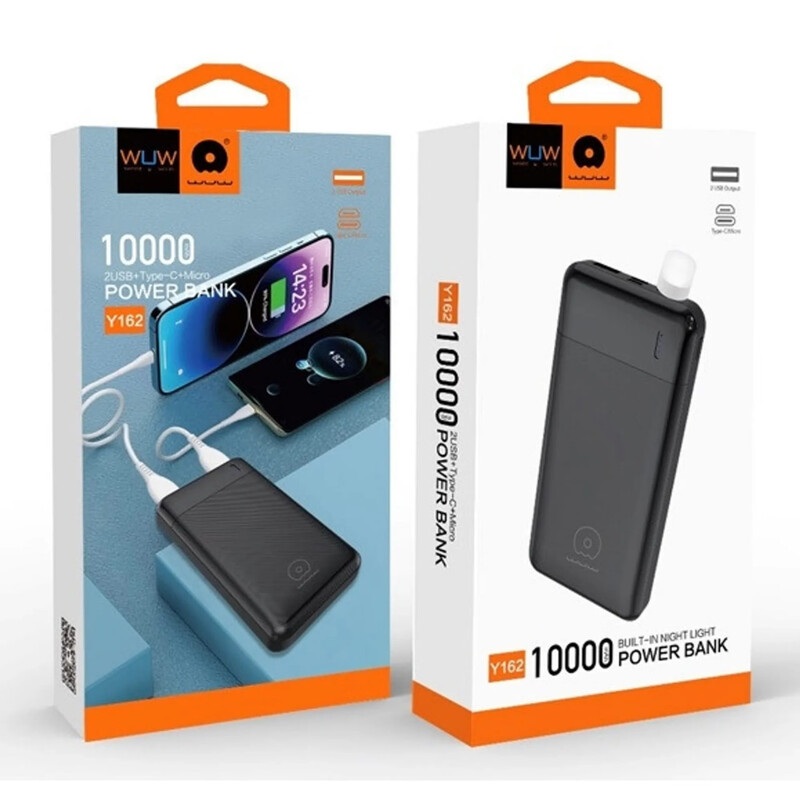 Універсальна мобільна батарея WUW Y162 10000mAh, 10.5W Black (Y162)