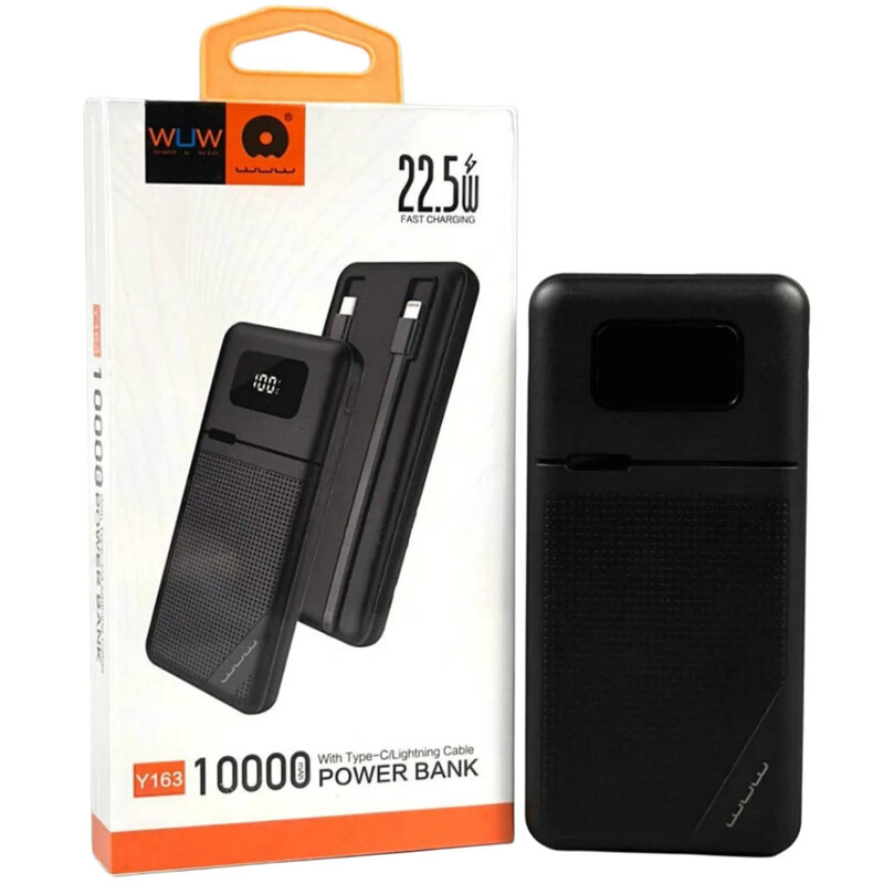 Универсальная мобильная батарея WUW Y163 10000mAh, 22.5W Black (WUW-Y163)