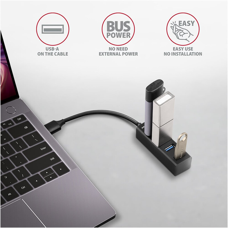 USB-хаб Axagon Mini hub SuperSpeed USB Black (HUE-M1A)