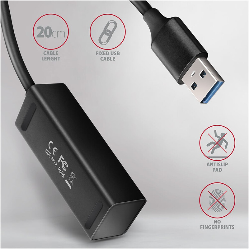 USB-хаб Axagon Mini hub SuperSpeed USB Black (HUE-M1A)