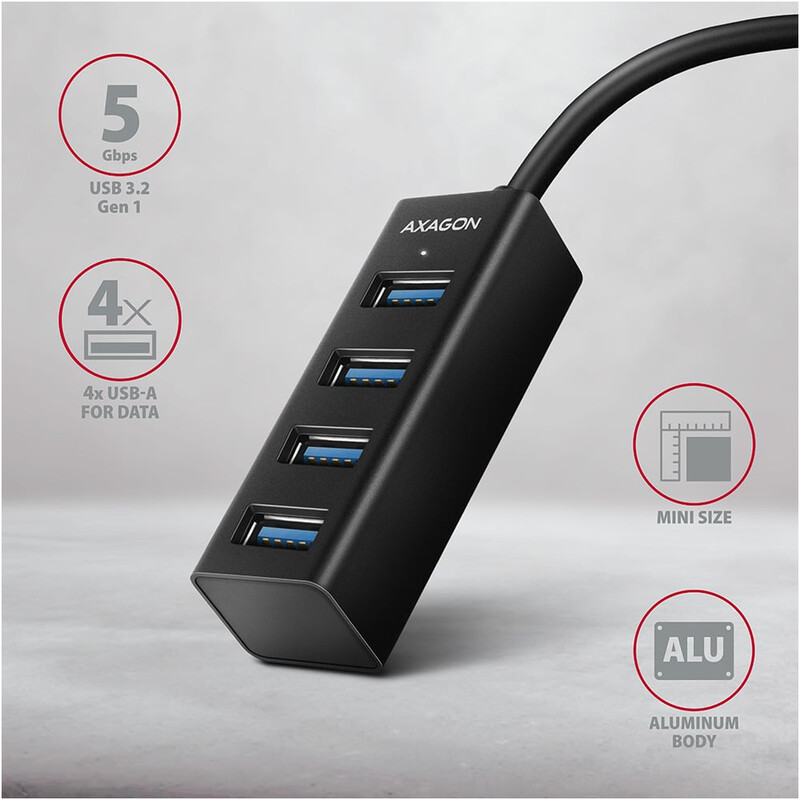 USB-хаб Axagon Mini hub SuperSpeed USB Black (HUE-M1A)