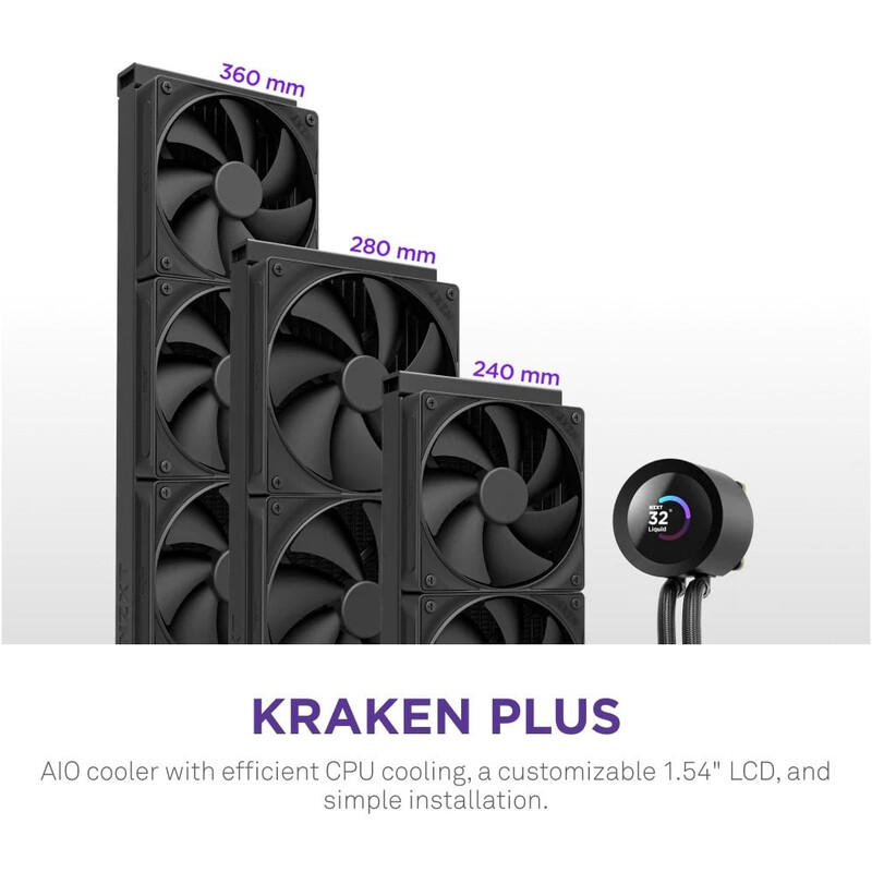 Система водяного охлаждения NZXT Kraken Plus 280 Black (RL-KN280-B2)