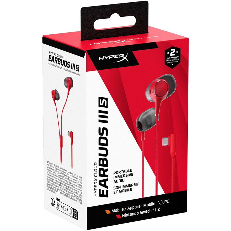 Гарнiтура HyperX Cloud Earbuds III S Red (BN7S2AA)