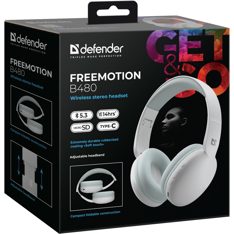 Bluetooth-гарнітура Defender FreeMotion B480 White (63481)