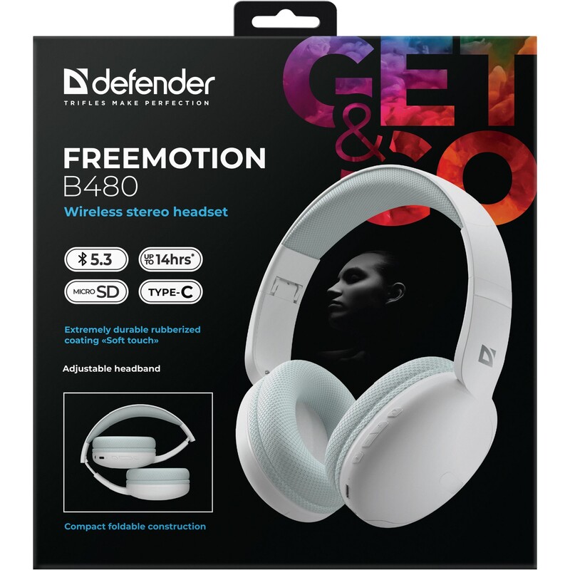 Bluetooth-гарнітура Defender FreeMotion B480 White (63481)