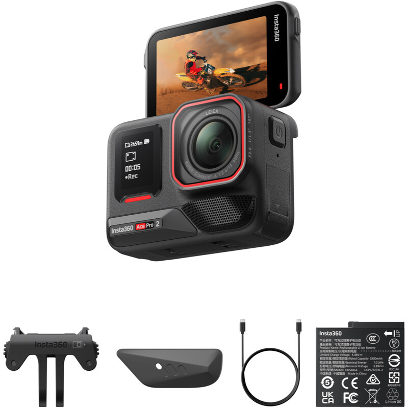Екшн-камера Insta360 Ace Pro 2 Dual Battery Bundle Black (6977644760888)