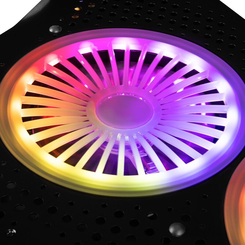 Підставка для ноутбука ModeСom Silent Fan MC-CF18 RGB Black (PL-MC-CF-18-RGB)