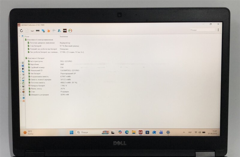 Ноутбук Dell Latitude 5480 / 14" FullHD IPS / i3-8130U / 8GB / 128GB SSD / Win11Pro / Backlight - Б/в