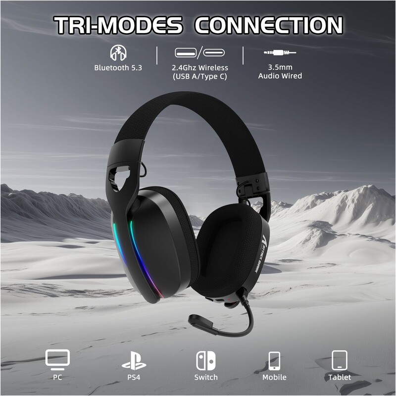 Bluetooth-гарнітура Attack Shark L90 Wireless Black (L90B_AS)