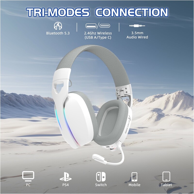 Bluetooth-гарнітура Attack Shark L90 Wireless White (L90W_AS)