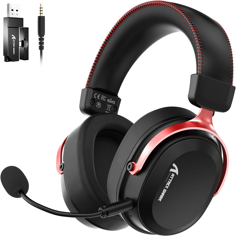 Bluetooth-гарнітура Attack Shark L30 Pro Wireless Black/Red (L30PROBR_AS)