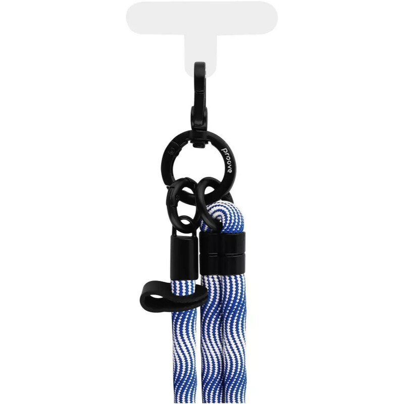 Ремешок для смартфона Proove Twist Spiral Cross-Body Strap Blue/White (PSBSUNSP1552)