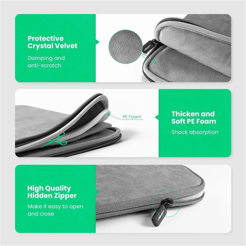 Чехол для ноутбука Ugreen LP187 13.3" Gray (UGR-60985)