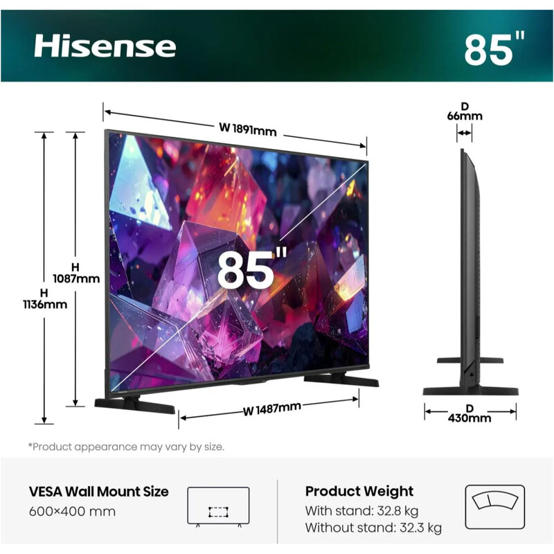Телевизор Hisense 85E7S Pro