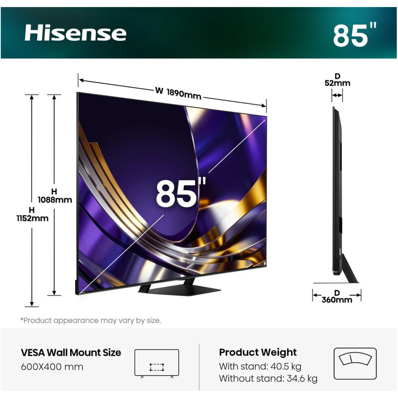 Телевізор Hisense 85U7S Pro