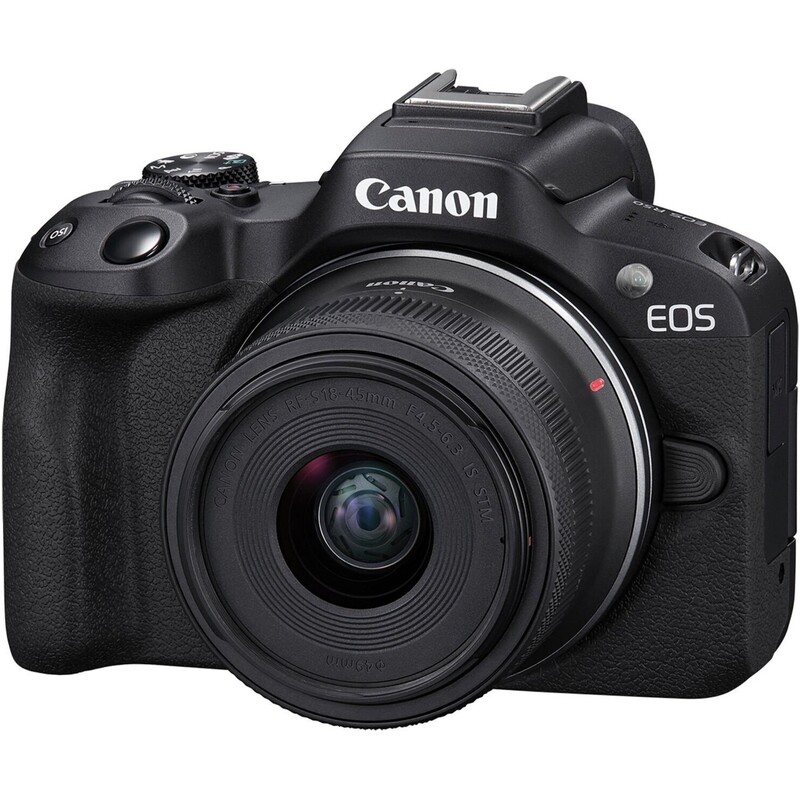Цифрова фотокамера Canon EOS R50 + RF-S 18-45 IS STM Black Creator Kit (5811C036)