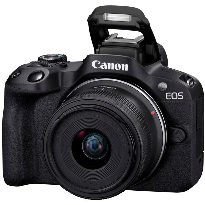 Цифрова фотокамера Canon EOS R50 + RF-S 18-45 IS STM Black Creator Kit (5811C036)