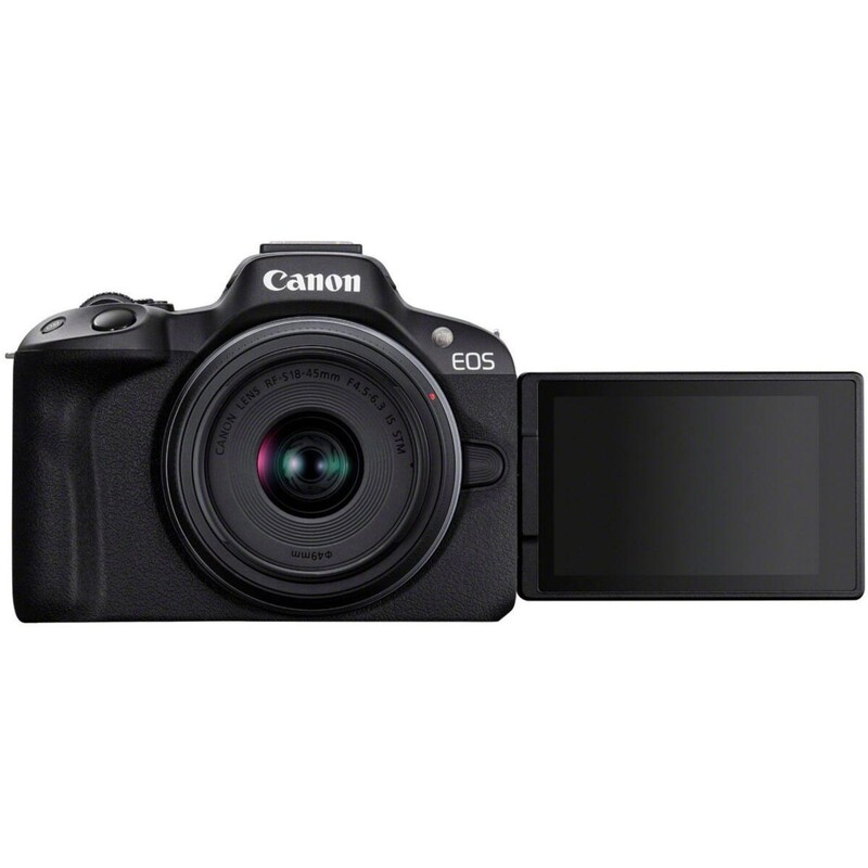 Цифрова фотокамера Canon EOS R50 + RF-S 18-45 IS STM Black Creator Kit (5811C036)