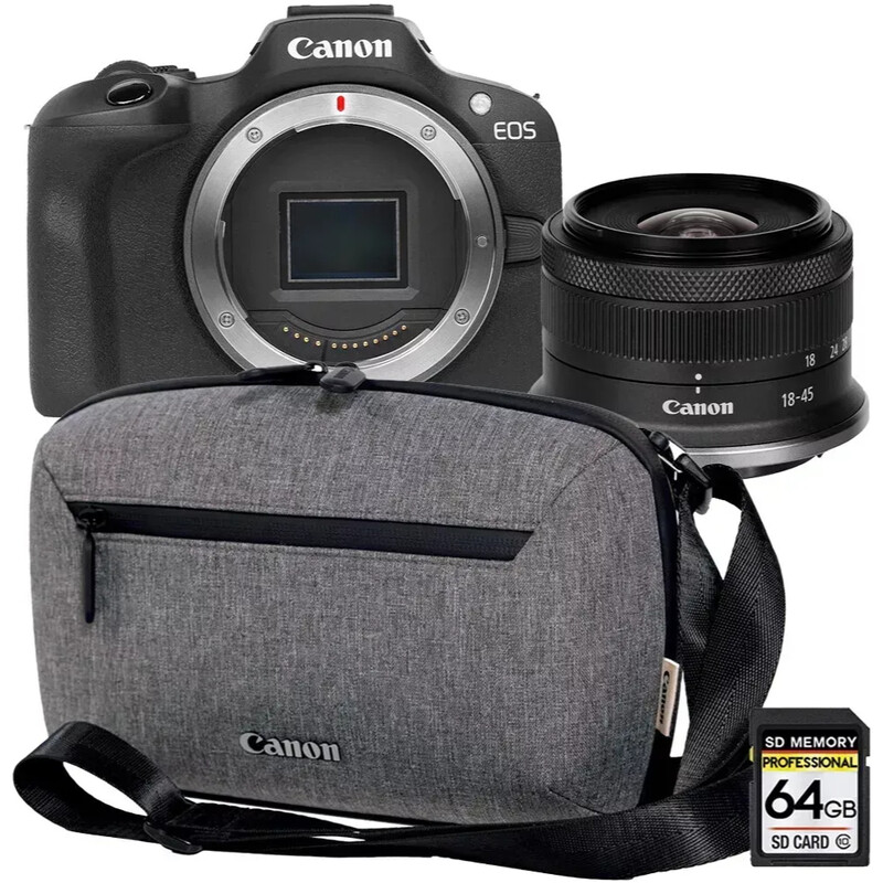 Цифрова фотокамера Canon EOS R100 + 18-45 IS STM Travel Kit (6052C074)
