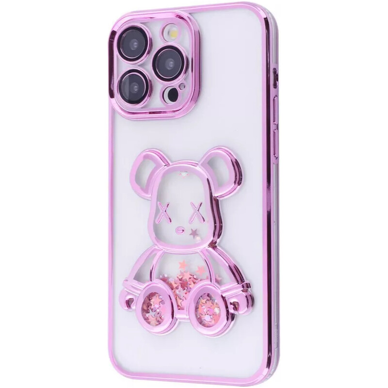 Чохол-накладка PRC Shining Bear Case iPhone 15 Pro Max Rose Gold