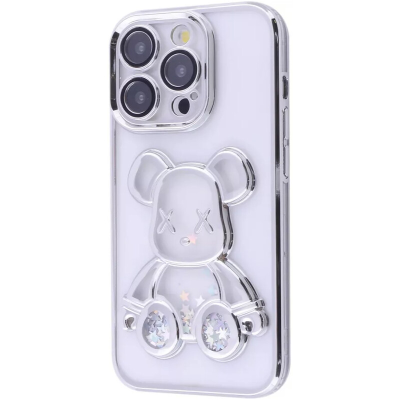Чохол-накладка PRC Shining Bear Case iPhone 15 Pro Silver