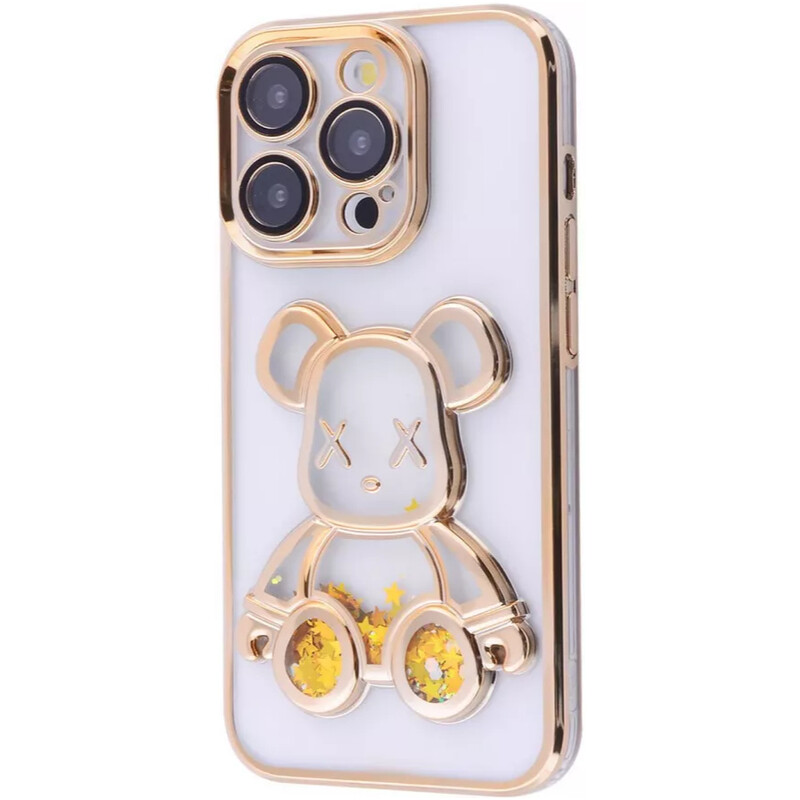 Чохол-накладка PRC Shining Bear Case iPhone 15 Pro Gold