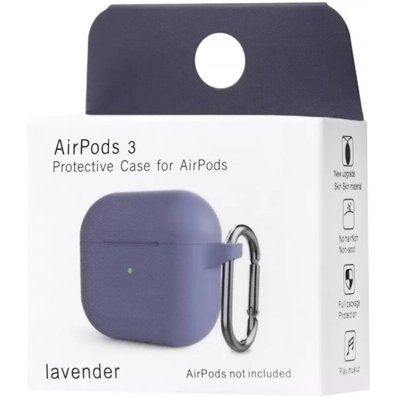 Чохол PRC Silicone Case New для Apple AirPods 3 Lavender Gray