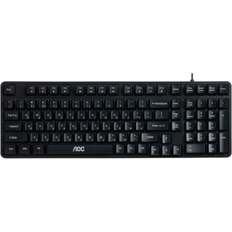 Клавiатура AOC GK116B LED USB UA Black (GK116B/97)