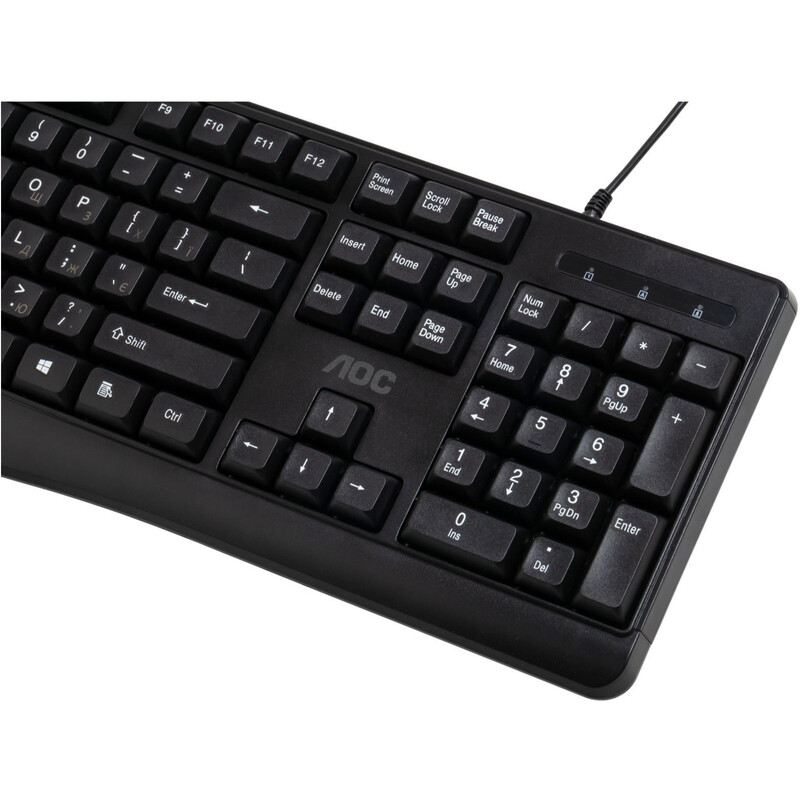 Клавiатура AOC KB120B USB UA Black (KB120B/97)