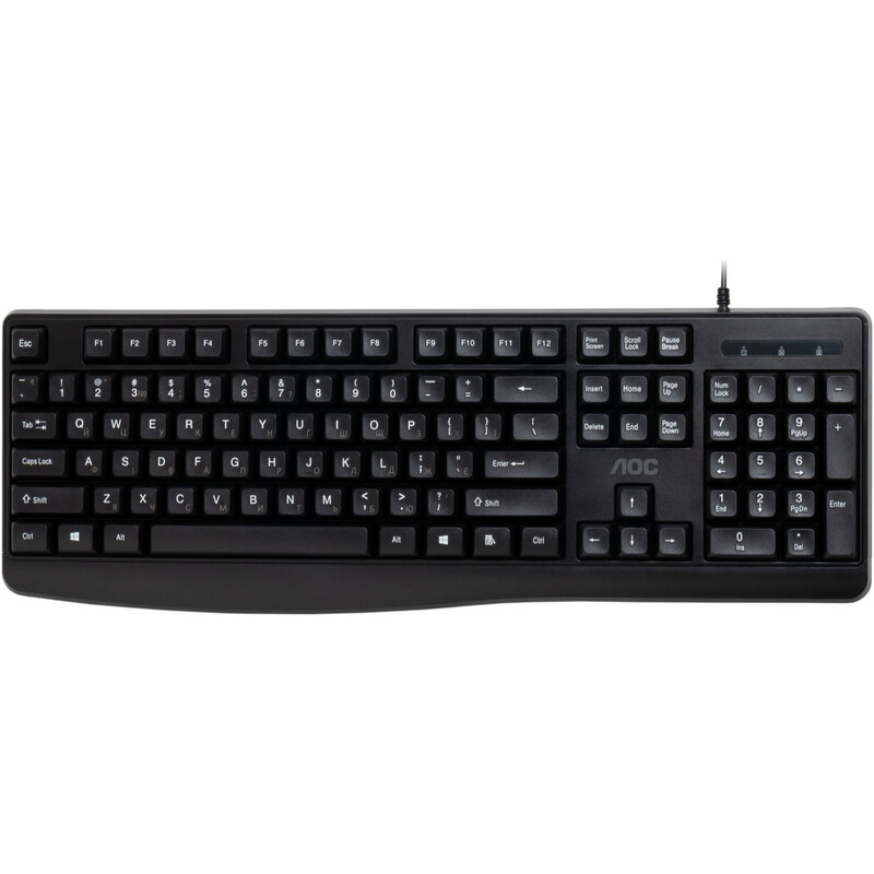 Клавiатура AOC KB120B USB UA Black (KB120B/97)
