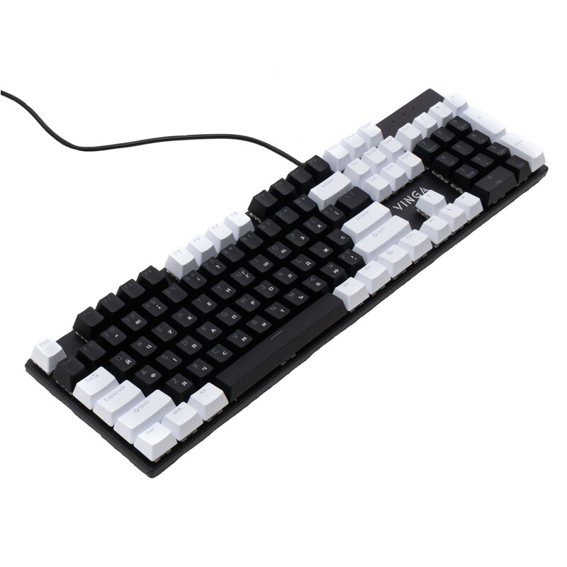 Клавiатура Vinga KBGM-095Y White/Black