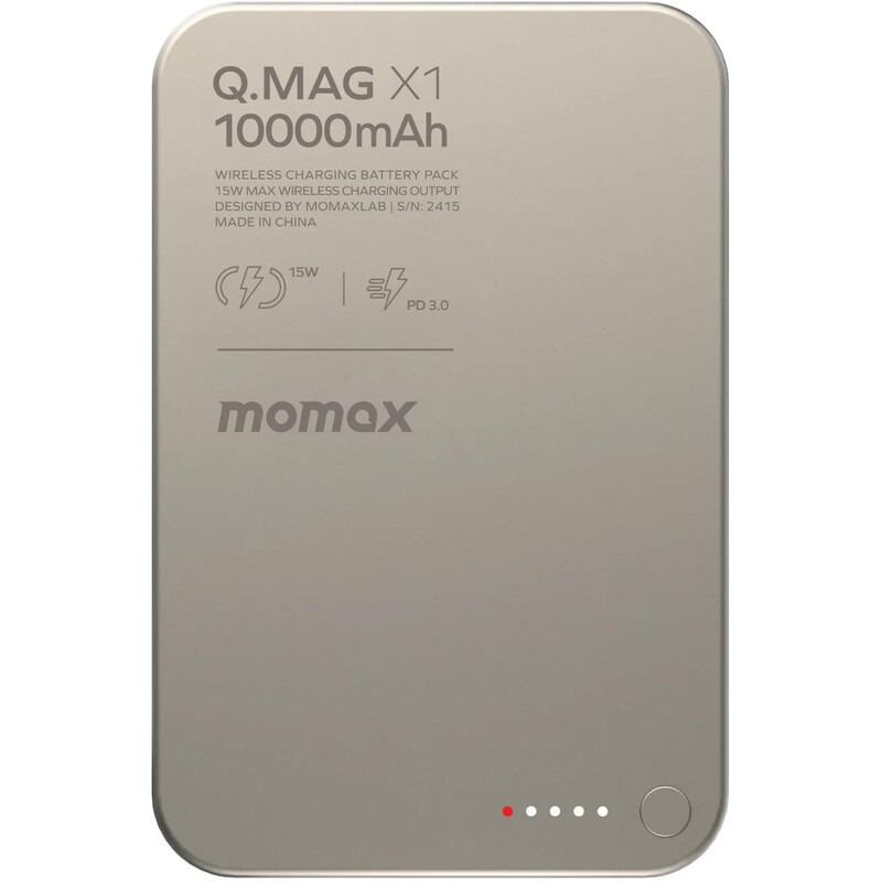 Універсальна мобільна батарея Momax Q.Mag X1 Qi2 Gen 2 10000mAh 20W Titanium (IP136Q2L2)