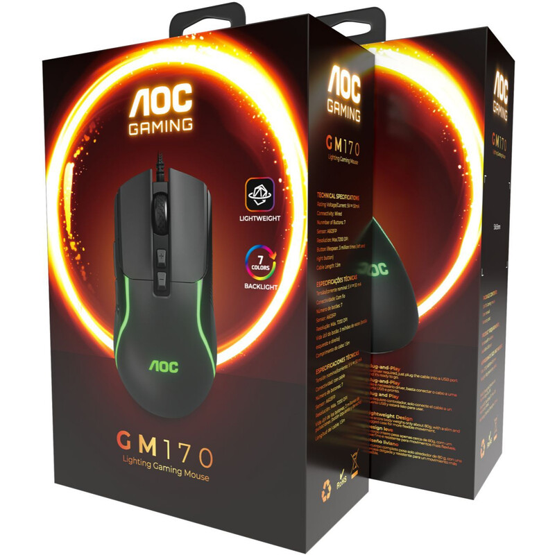 Миша AOC GM170B LED Black