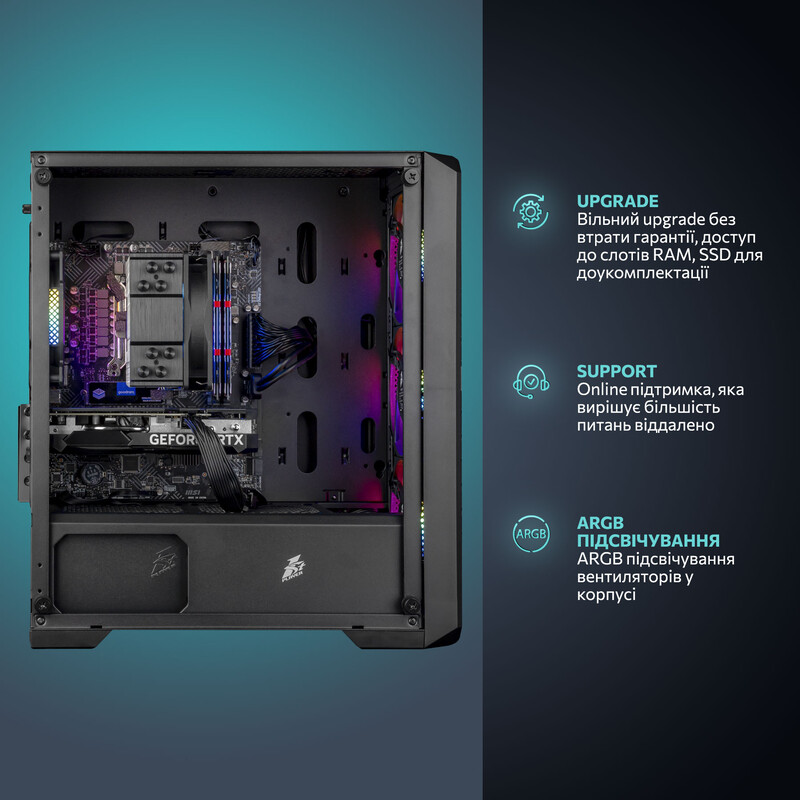 Ігровий комп`ютер ASGARD GAMER 5060 8GB / Ryzen 5 8400F / DDR5 32GB / SSD 1TB (ASG-G-5060-5944)