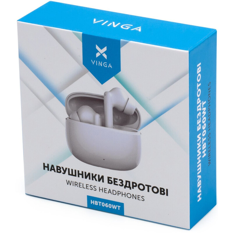 Bluetooth-гарнитура Vinga HBT060 White (HBT060WT)