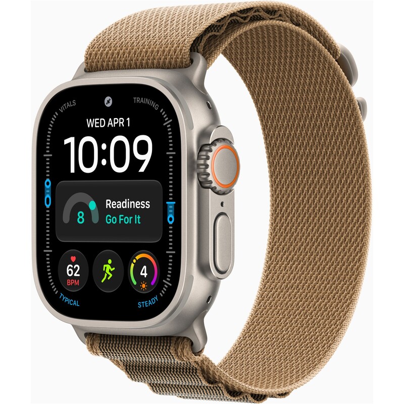 Смарт-годинник Apple Watch Ultra 4 GPS + Cellular 49mm Natural Titanium Case with Desert Alpine Loop - Large (MJAG4QI/A)