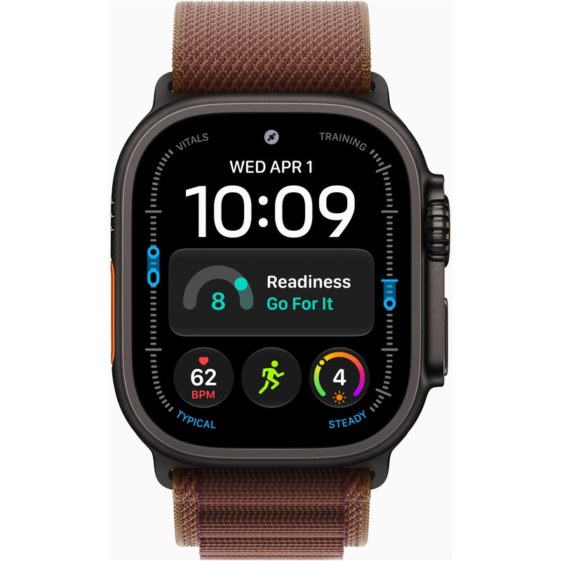 Смарт-часы Apple Watch Ultra 4 GPS + Cellular 49mm Black Titanium Case with Burgundy Alpine Loop - Medium (MJC14QI/A)