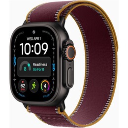 Смарт-годинник Apple Watch Ultra 4 GPS + Cellular 49mm Black Titanium Case with Burgundy Trail Loop - M/L (MJC44QI/A)