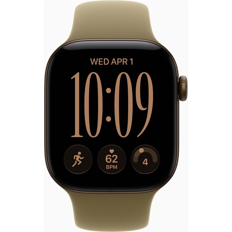 Смарт-годинник Apple Watch Series 12 GPS 42mm Dark Bronze Aluminium Case with Olive Sport Band - S/M (MJEF4RK/A)